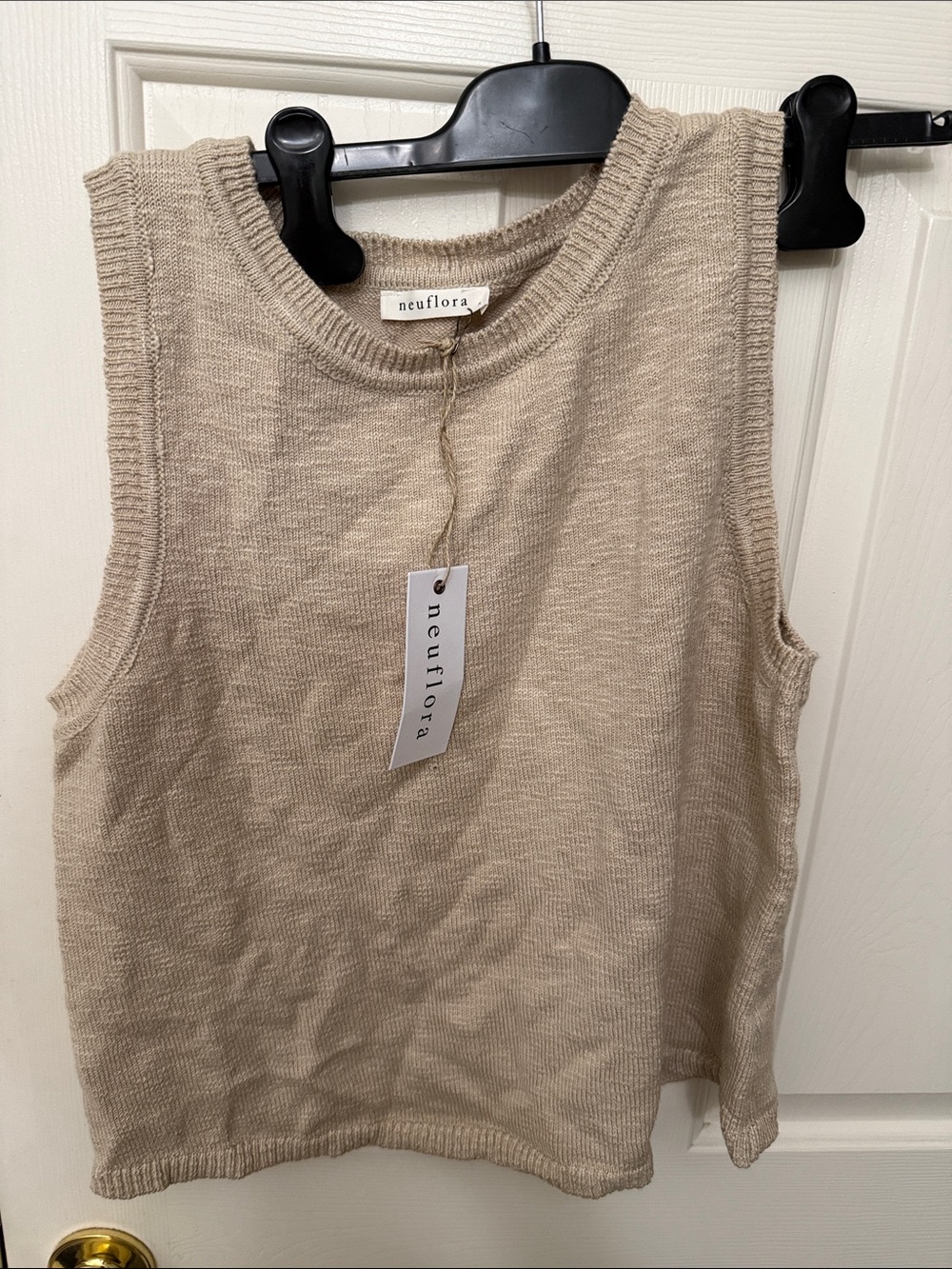 Neuflora Cream Knit Tank Top